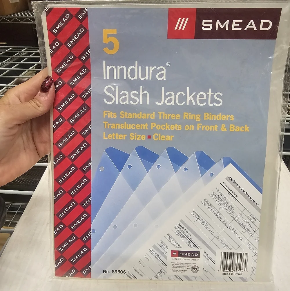 Smead Indura Slash Jackets - Clear (5 Pack)